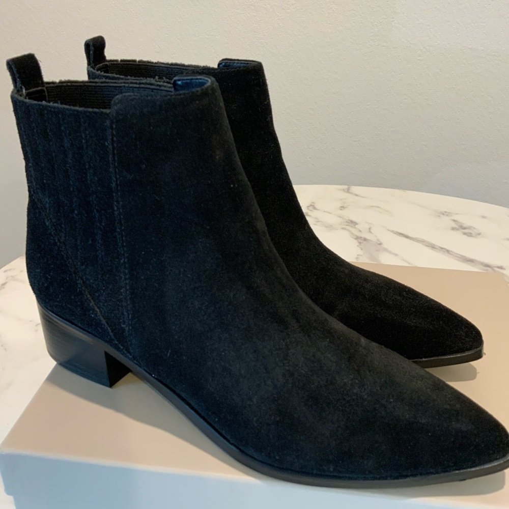 NWT Marc Fisher Black Suede Yolli Boots